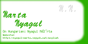 marta nyagul business card